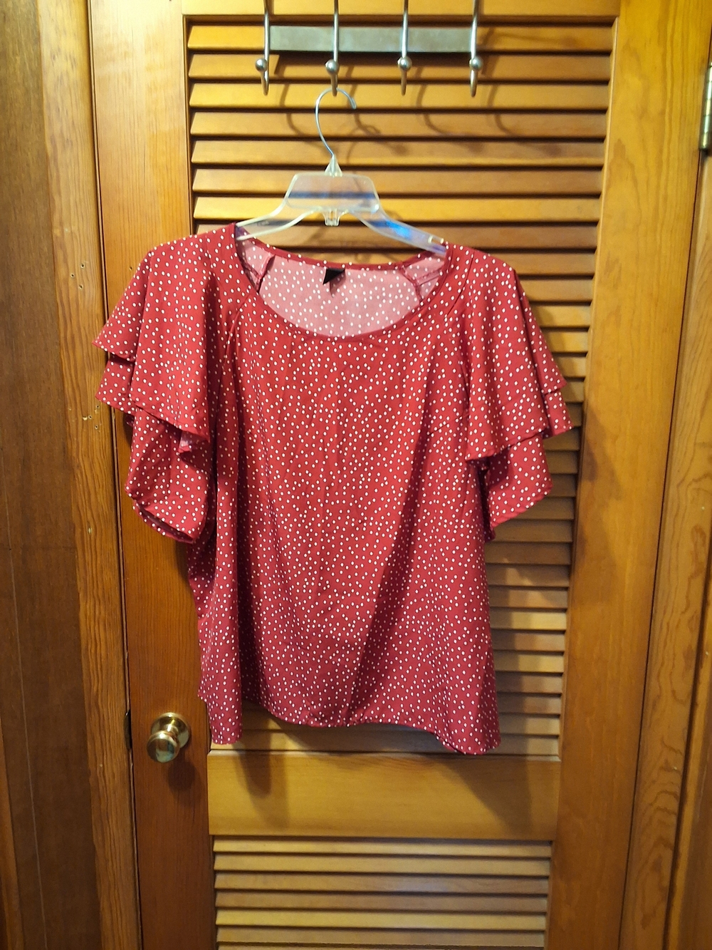 Women's Shein Curve Red Dot Blouse